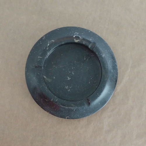 Marble ashtray dark gray handmade, like new