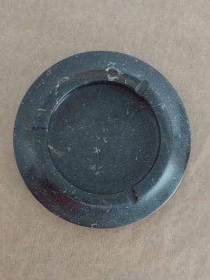 Marble ashtray dark gray handmade, like new