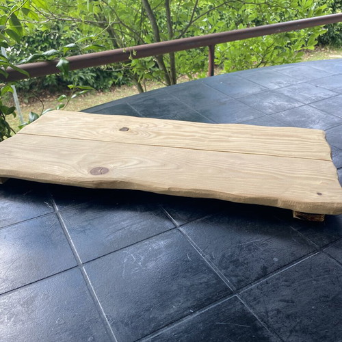 Wooden handmade tray 27x59 cm lacquered