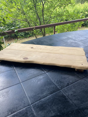 Wooden handmade tray 27x59 cm lacquered