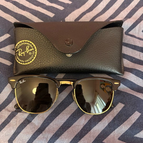 Ray-Ban sunglasses used, black and gold