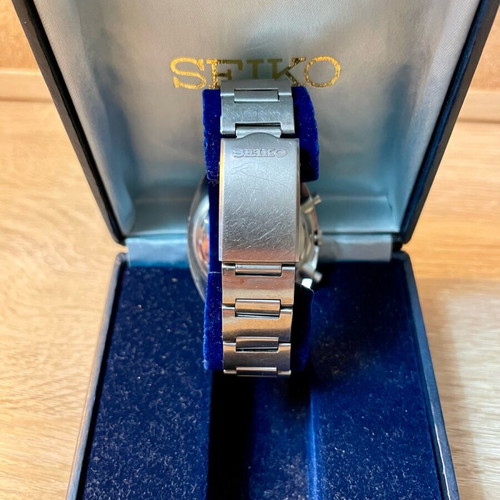 Seiko Cevert Vintage Chronograph 6139-6000 like new, blue dial
