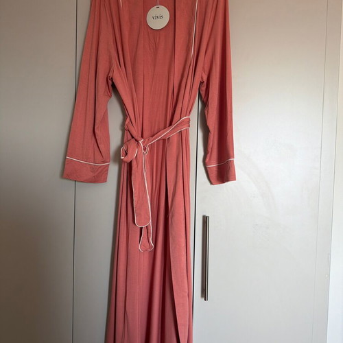 Vivis Malia long robe viscose Tea Rose size L new