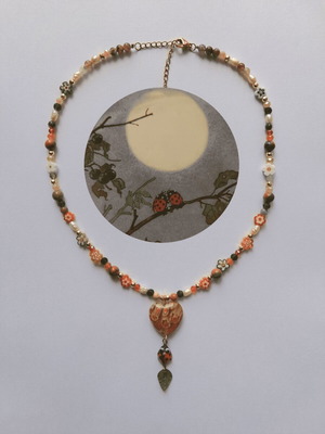 Midnight Garden handmade necklace new, multicolor
