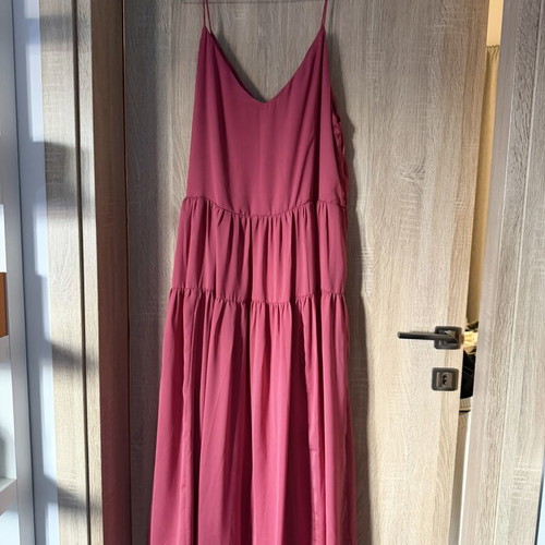 Zara pink satin maxi dress