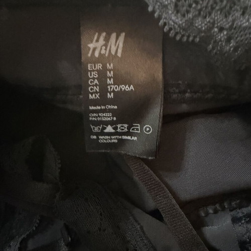 Black Nightdress with Lace H&M new, size M