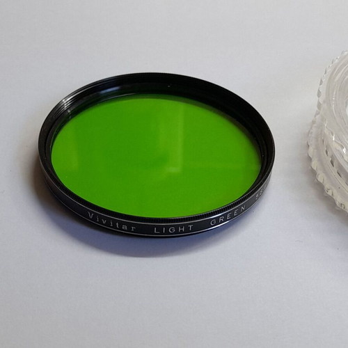 Vintage Vivitar 58mm Green X1 used metal screw-in filter with case