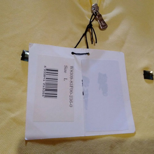 Calvin Klein women's new yellow top with rhinestones and zipper