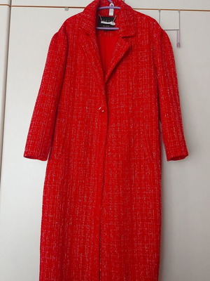Tweed midi coat Lynne red new, size M