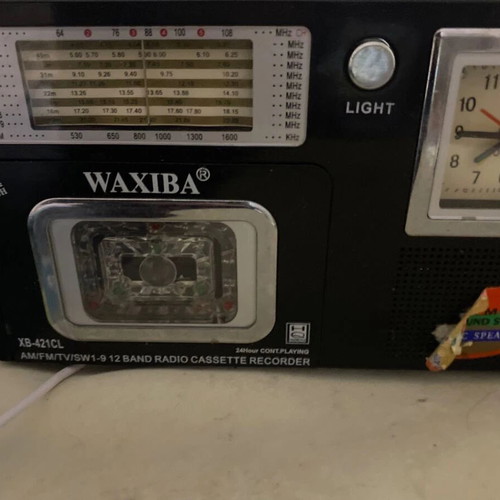 Radio cassette player with clock used