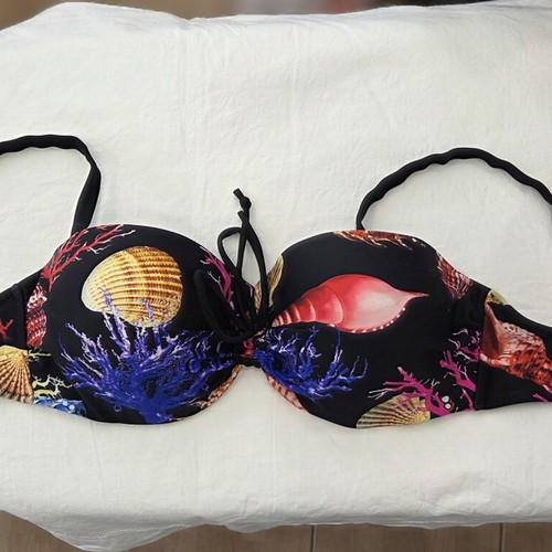 Plus size bikini top multicolor, new without tag
