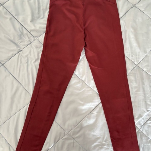 Esmara leggings with faux leather burgundy red like new size XS