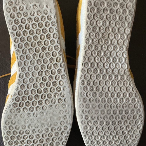 Adidas Gazelle men's casual shoes size 45 used yellow mustard