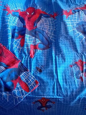 Σετ παιδικά μονά σεντόνια Spiderman 100% βαμβακερά, σαν καινούργια, 3 τεμχ