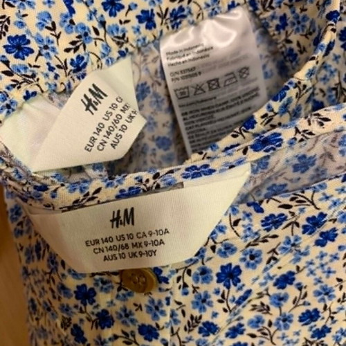 H&M floral pants and top set size 140 for girls 9-10 years new