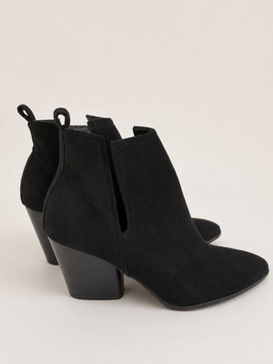 Suede ankle boots, black, size 37
