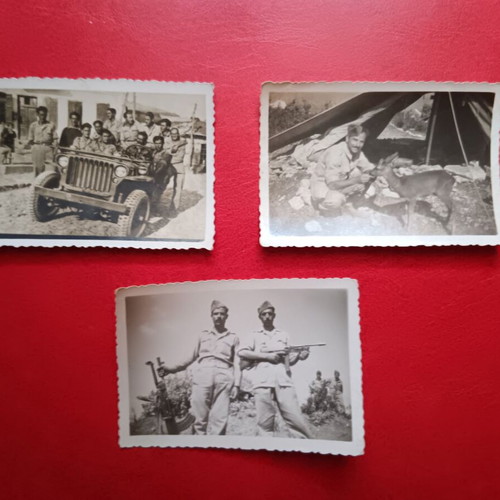 Lot of 7 collectible military photos used