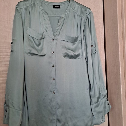 Taifun mint sateen shirt, XL