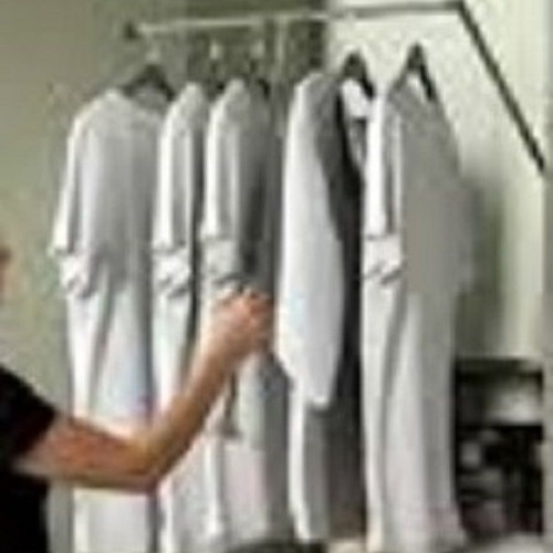 Wardrobe elevator hanger new, silver aluminum 83-115cm