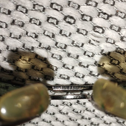 Ray Ban Aviator polarized sunglasses used, green and silver
