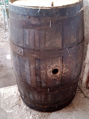 Decorative wine barrel refurbished