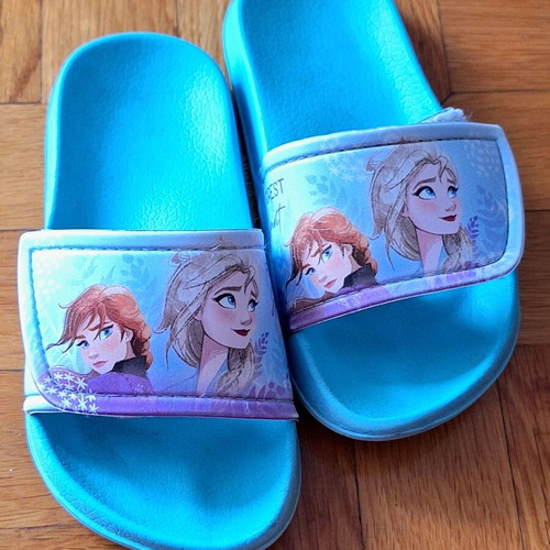 Frozen District children's slippers used, turquoise, size 25-26