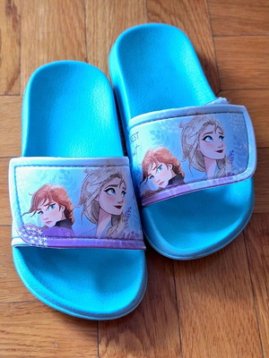 Frozen District children's slippers used, turquoise, size 25-26