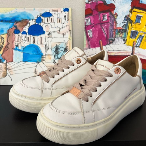 Alexander Smith women's leather sneakers used, white, size 36