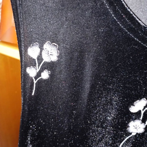 Vintage velvet maxi dress with matching shawl, used, size S