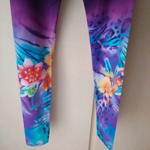 Crool high-waist lycra leggings size S/M like new, purple