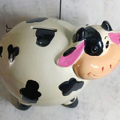 Ceramic cow piggy bank Clearance -50%