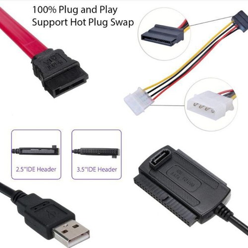 USB cable for 2.5"/3.5" SATA/IDE HDD/DVD/SSD connection new