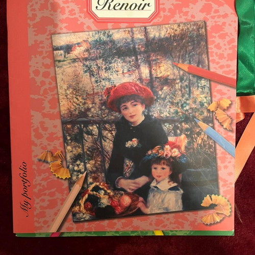 Renoir collectible folder like new, vintage art