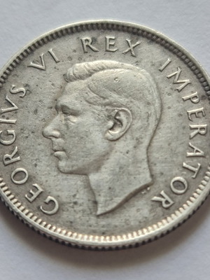 South Africa Shilling 1937 μεταχειρισμένο, ασήμι
