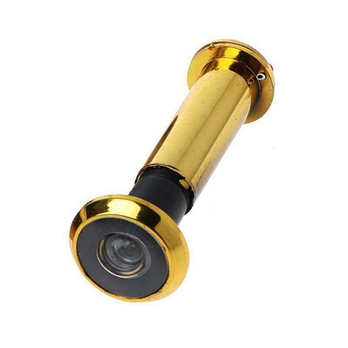 Door peephole with cover gold like new