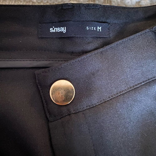 Cargo fabric pants Sinsay like new, black/blue, size M