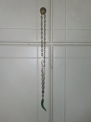 Necklace like new, modern summer style with thick silver chain