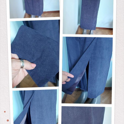 Velvet long skirt with slits and snake print like new