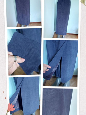Velvet long skirt with slits and snake print like new