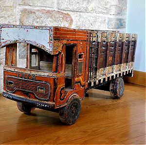 Παλαιό παιχνίδι φορτηγό,χειροποίητο ξύλινο.1960's
