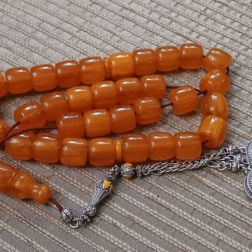 Bakelite komboloi worry beads with metal traditional tassel
