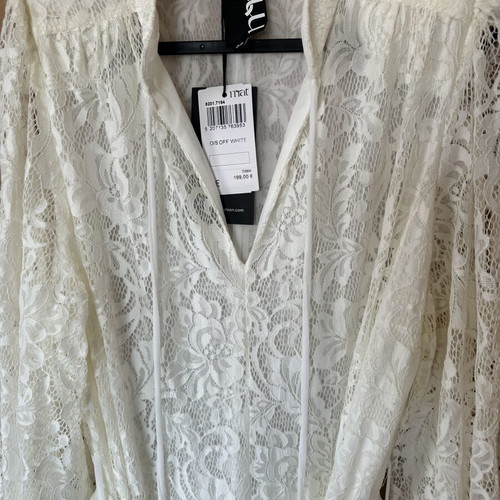 Mat long lace dress new with tag, size M/L, cream shade