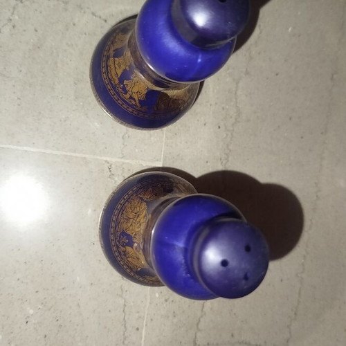 Metaxa 100th Anniversary Set porcelain and 18K gold like new