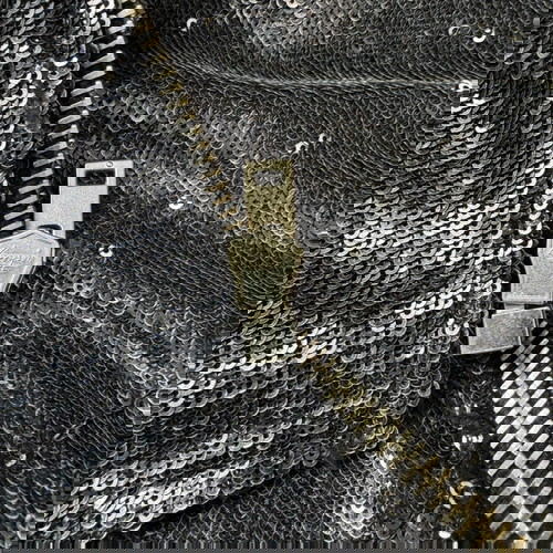 IRO Cuzia Moto кожено яке с пайети ново, тъмносиньо сребрист металик