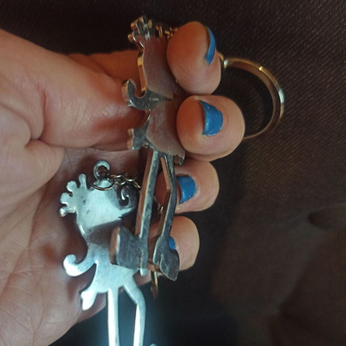 Modern girl keychain with princess crown like new