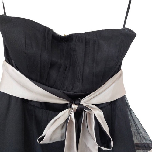 Strapless evening dress Damiani like new, black with champagne details