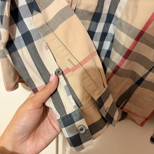 Burberry Brit Nova Check Long-Sleeve Shirt like new, beige and brown