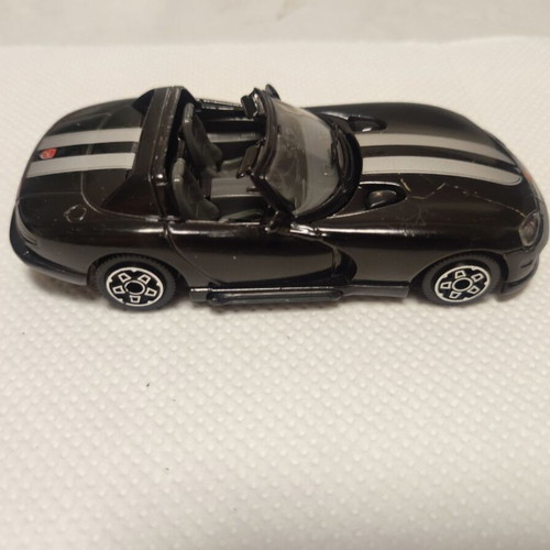 Dodge Viper RT/10 1993 1/43 Scale Diecast Black with Silver Stripes like new