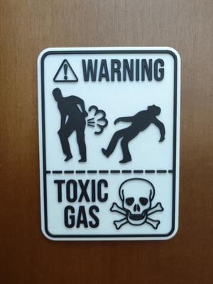 Bathroom sign like new, 17.5x13cm
