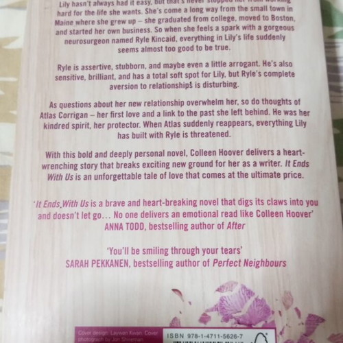 It Ends With Us by Colleen Hoover like new